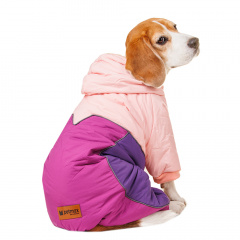 Комбинезон с капюшоном для собак 4XL фиолетовый (девочка)