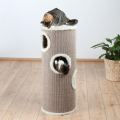 Домик-башня для кошки Edorado, коричневый/бежевый, 40/100см