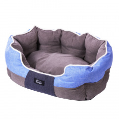 Лежак для кошек и собак мелких и средних пород, 75х60х25 см, синий