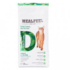 Functional Nutrition Digest Sensitive Корм для кошек с чувствительным пищеварением старше 1 года, с индейкой и лососем, 1,5 кг