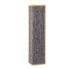 Когтеточка-доска угловая ковролин 57х13 см с бежевой окантовкой