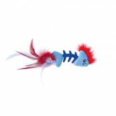 Игрушка для кошек Play Fish Bone голубая, 11 см