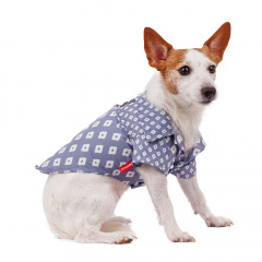 Рубашка для собак L голубой (унисекс)