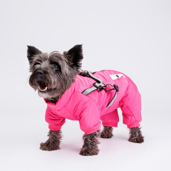 Комбинезон со шлейкой для собак, M, розовый (девочка)