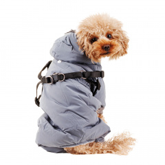 Комбинезон со шлейкой и капюшоном для собак XL синий (унисекс)