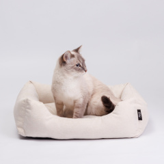 Лежак для кошек и собак, 60х50 см, молочный