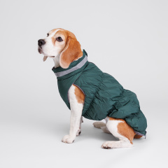 Куртка на молнии для собак, L, зеленая