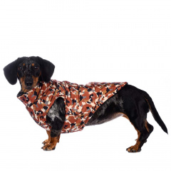 Куртка для собак на молнии коричневая камуфляж XS