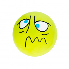 Игрушка для собак Мяч Смайлик латексный, 6 см