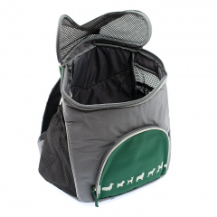 Рюкзак JAMBI для кошек и собак мелкого размера, 35x25x37 см, серо-зеленый