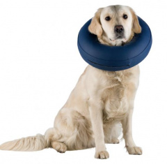 Надувной защитный воротник для собак M–L, синий