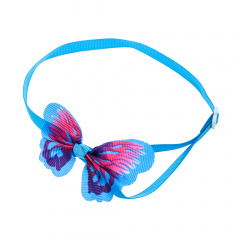 Галстук-бант с бабочкой фиолетово-голубой