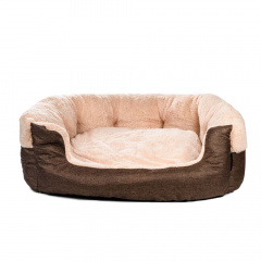 Лежак для кошек и собак мелких и средних пород, 64х58x25 см, коричневый