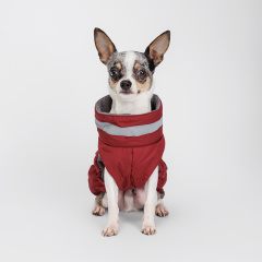 Куртка на молнии для собак, S, бордовая