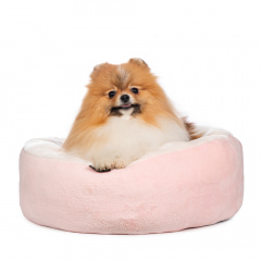 Лежак для кошек и собак мелких пород, 50х50х22 см, розовый