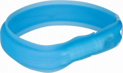 Мигающее кольцо для собак USB, L–XL: 70 см/30 мм, синий