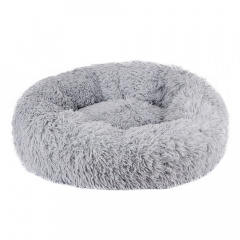 Лежак круглый для кошек и собак мелких и средних пород, 70 см, серый