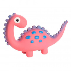 Игрушка для собак из латекса Динозавр, L, 7,7х 25х15 см, розовый