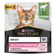 Delicate сухой корм для взрослых кошек при чувствительном пищеварении с ягненком, 400 г