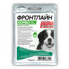 Фронтлайн Комбо Капли для собак от клещей и блох 40-60 кг (XL), 4,02 мл