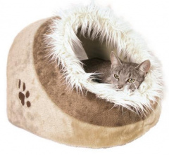 Лежак Мину для кошек и собак мелких пород, 50х50х30 см, бежевый