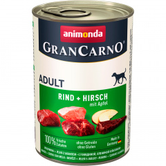 Gran Carno Original Adult консервы для собак старше 1 года, c говядиной, олениной и яблоком, 400 г