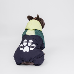 Комбинезон с капюшоном для собак, XL, сине-зеленый