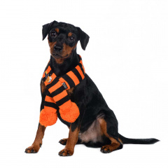 Шарф безразмерный светящийся Led для собак Halloween оранжевый (унисекс)