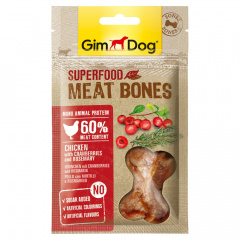 GimDog Дополнительный корм для собак, мясные шарики из курицы с клюквой и розмарином, 70 г