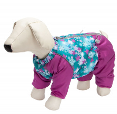 Комбинезон для собак Снежинка 30 M фиолетовый (девочка)