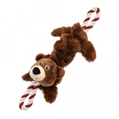 Игрушка для собак Медвежонок на веревке 48 см