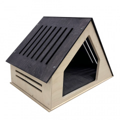 Дом-шале для собак и кошек из дерева, размер 60х36х39 см