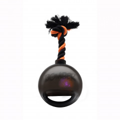 Игрушка Хаген, серия Bomber, Мяч светящийся с ручкой на веревке  черный, 12,7см
