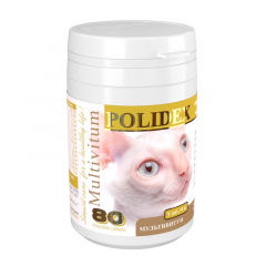 Полидекс Мультивитум Таблетки для регуляции обменных и восстановительных процессов у кошек , 80 таблеток