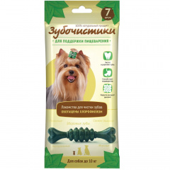 Зубочистики лакомство для собак мелких пород, (7 шт) Мятные, уп.60г