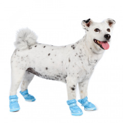 Ботинки-дутики для собак M голубой (унисекс)
