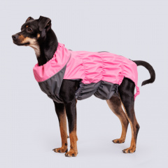 Жилетка с мембраной и подкладкой для собак, 36х58 см, розовый (девочка)