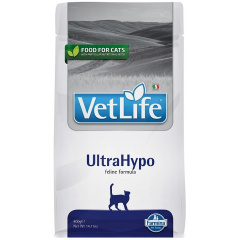 Vet Life UltraHypo диетический сухой корм для кошек, гипоаллергенный, с рыбой, 400г