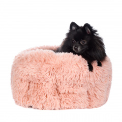 Лежак круглый для собак и кошек мелких пород, 35х20 см, розовый