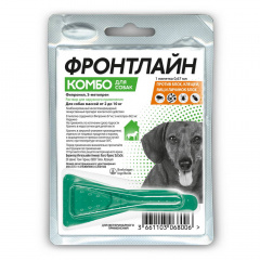 Фронтлайн Комбо Капли от клещей и блох для собак 2-10 кг (S), 1 пипетка, 0,67 мл