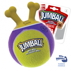 Игрушка для собак Jumball теннисная резина, желтый/фиолетовый, 14 см