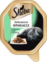 Delicatesso консервы для кошек, фрикассе с кроликом, уткой и овощами