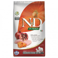 N&D PUMPKIN сухой корм для собак средних и крупных пород, с курицей, тыквой и гранатом, 2,5кг