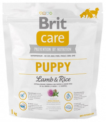 Care Puppy корм для щенков и юниоров всех пород (4 недели - 12 месяцев), с ягненком и рисом, 1 кг