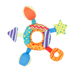 Игрушка для собак Кольцо разноцветное с игрушками 25 см