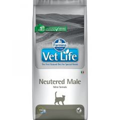 Vet Life Neutered Male диетический сухой корм для стерилизованных котов, с курицей, 400г