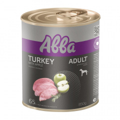 Adult Консервы для взрослых всех пород, индейка и яблоко, 850 гр.