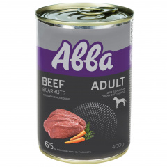 Premium Adult консервы для собак средних и крупных пород, с говядиной и морковью, 400гр