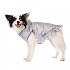 Куртка-платье для собак M серый (девочка)