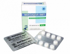 Мексидол-Вет Препарат для восстановления мозгового кровообращения у домашних животных, 125 мг, 20 таблеток